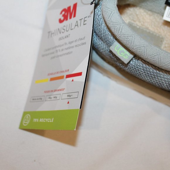 NIB UGG WOMEN'S PUFFER TASMAN LOGO SHEARLING LINED SLIPPERS BLUE - Picture 5 of 7